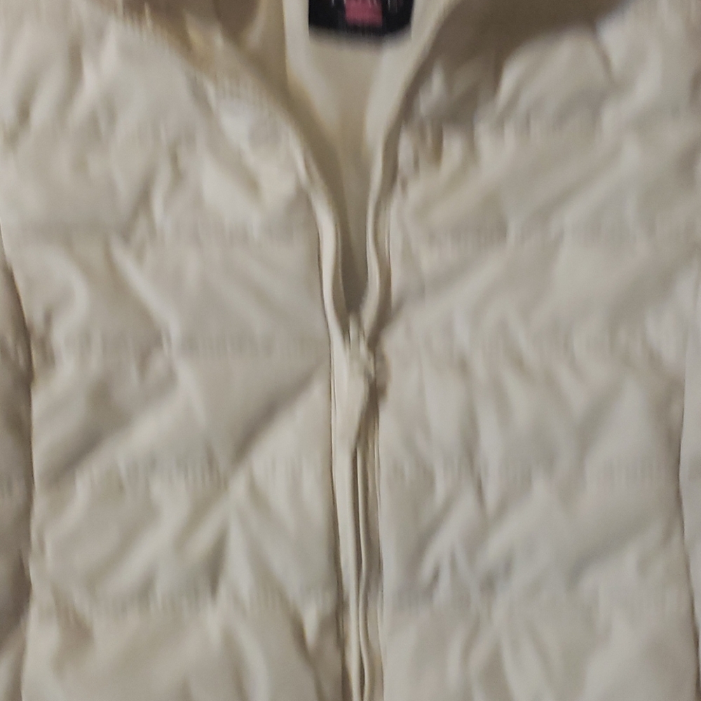 White puff coat